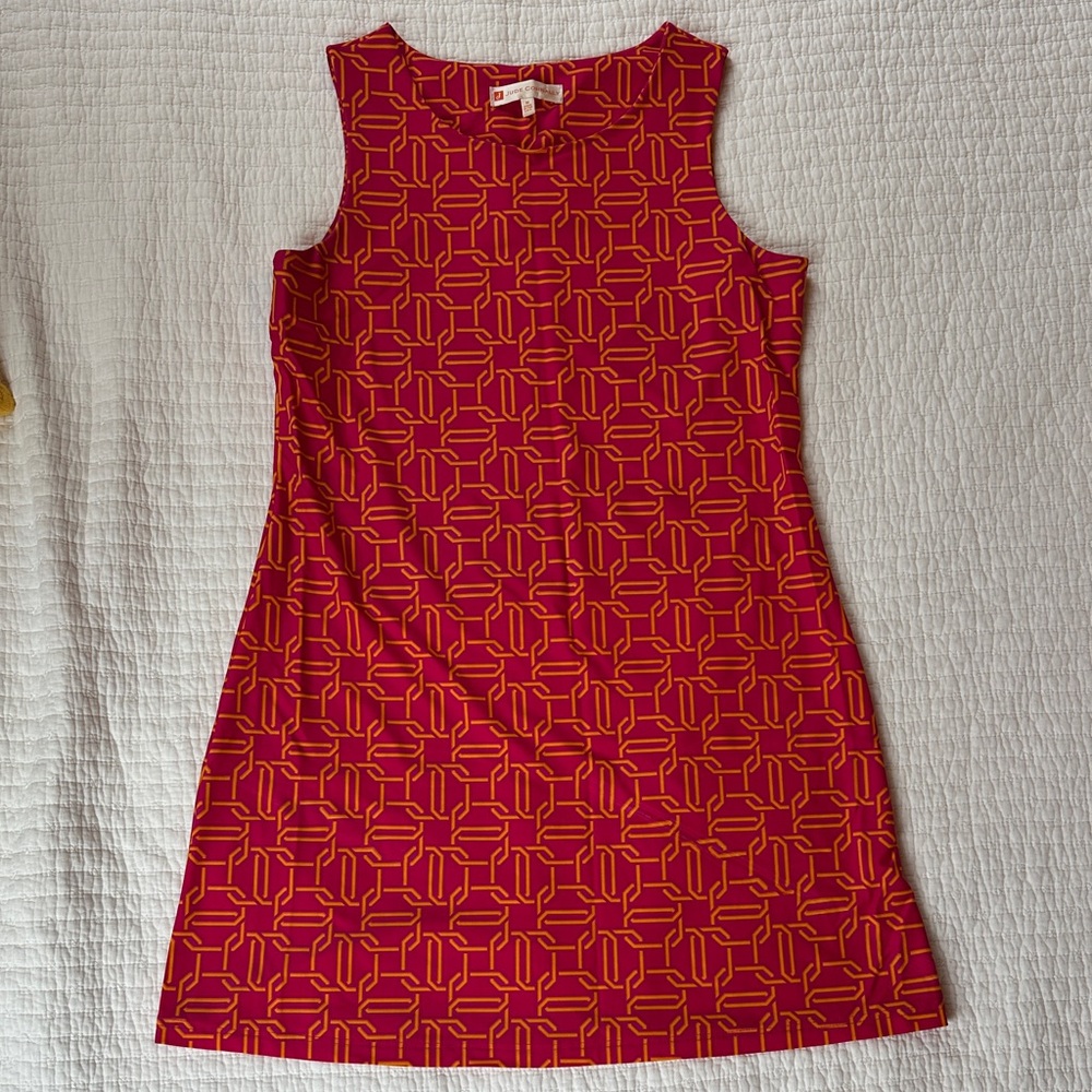 Jude Connolly Geometric Pink and Orange Sleeveless Dress